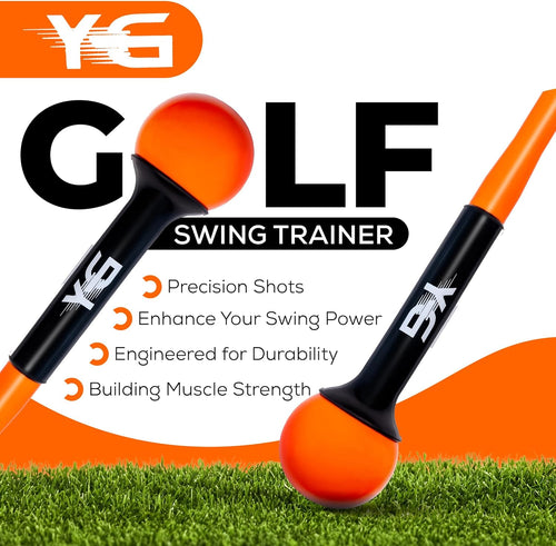 48" Golf Swing Trainer - Golf Swing Training Aid with Removable Golf Grip Trainer Golf Practice Equipment and Essential Golf Training Aid Weighted Golf Swing Trainer W/Golf Grip Training Aid
