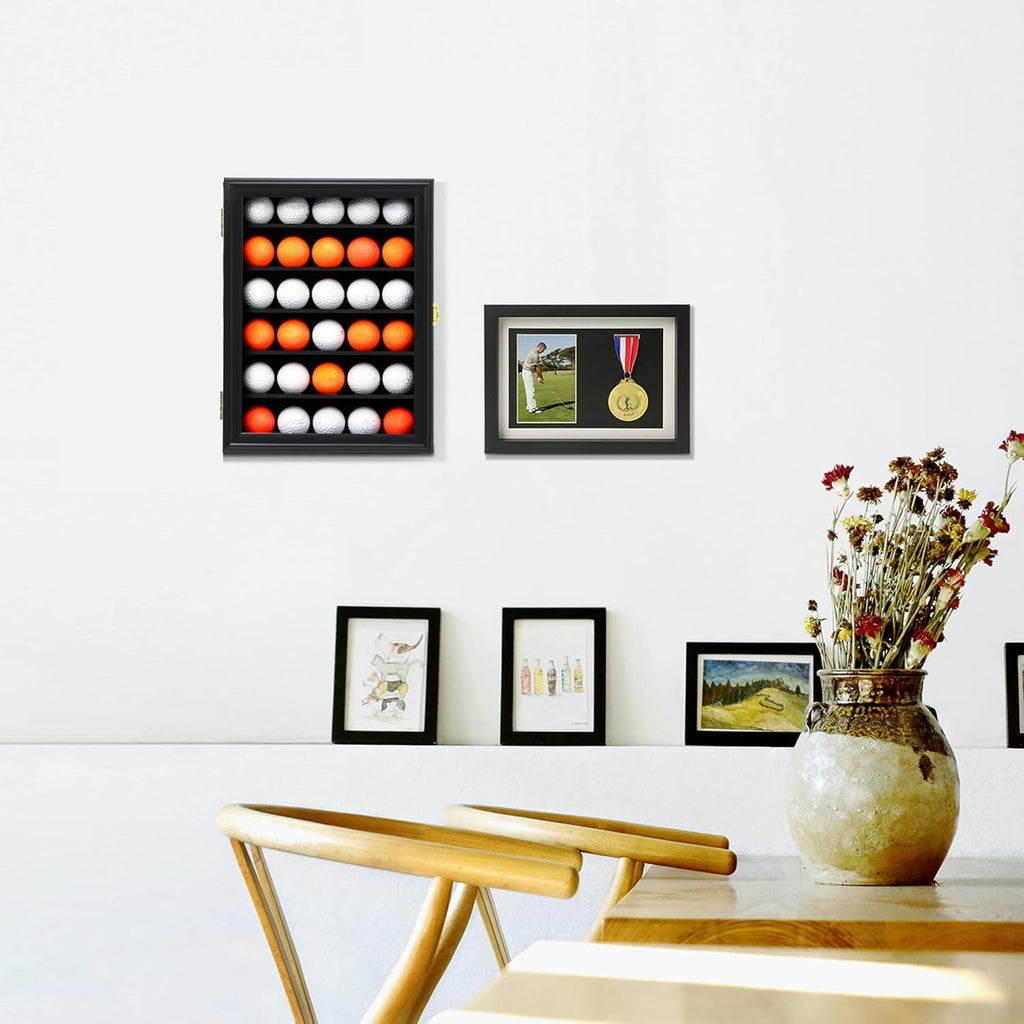 30 Golf Ball Display Case Cabinet Wall,Golf Ball Display Rack,Golf Gift for Golf