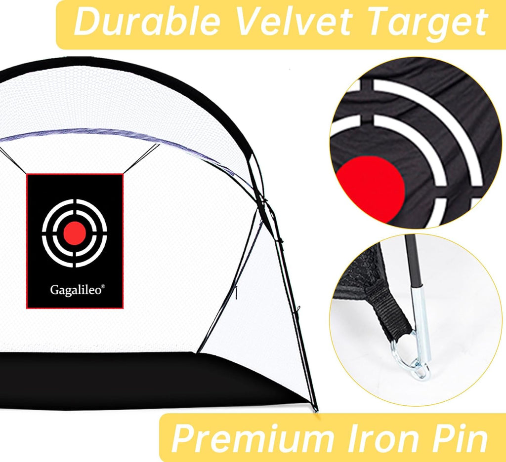 Golf Practice Net Golf Net for Backyard Golf Nets for Indoor Use Driving Range Net Golf Hitting Nets 12X7X6.6FT Home Driving Range Golf Equipment with Target and Carry Bag(Pro White)