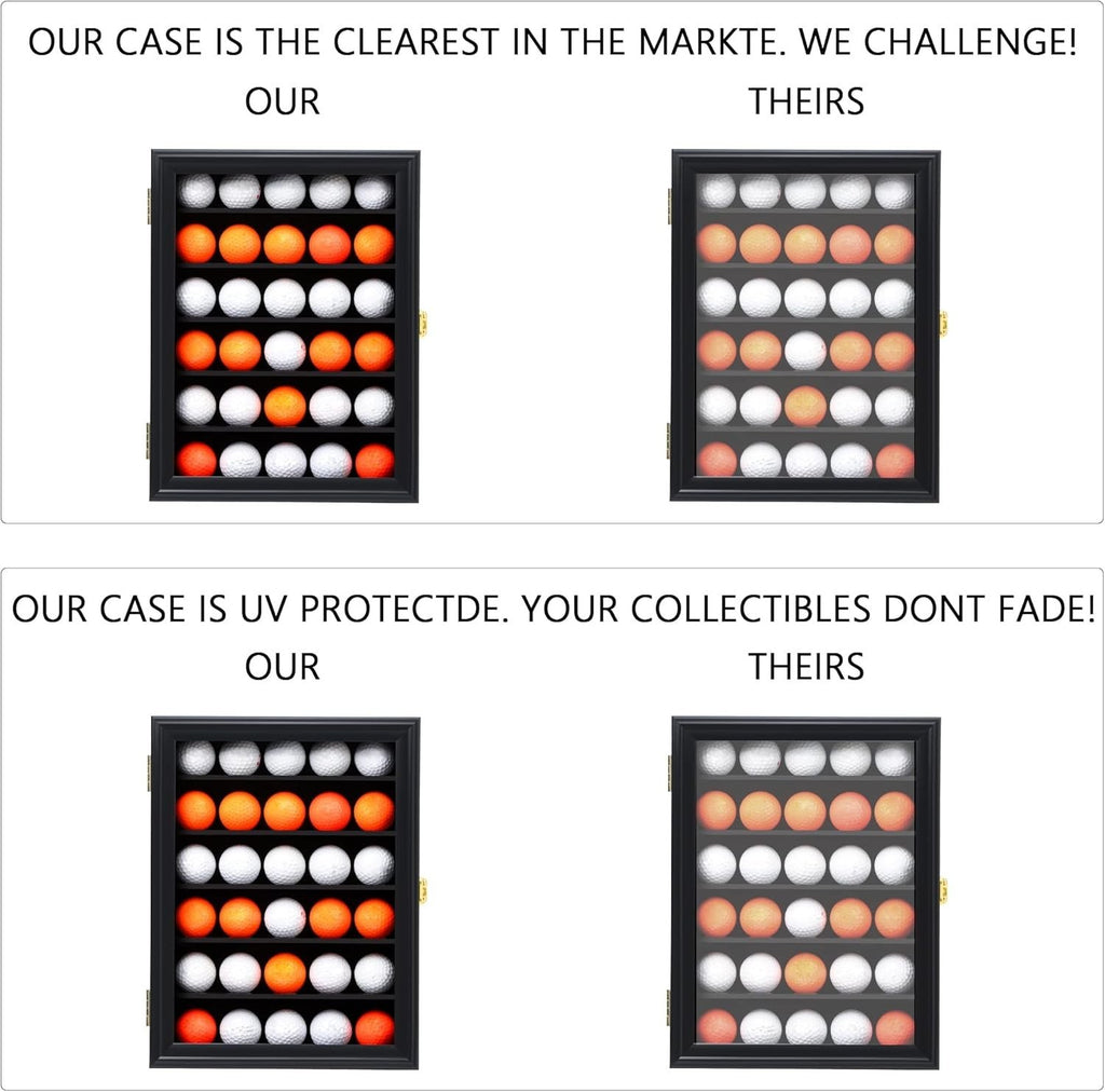 30 Golf Ball Display Case Cabinet Wall,Golf Ball Display Rack,Golf Gift for Golf